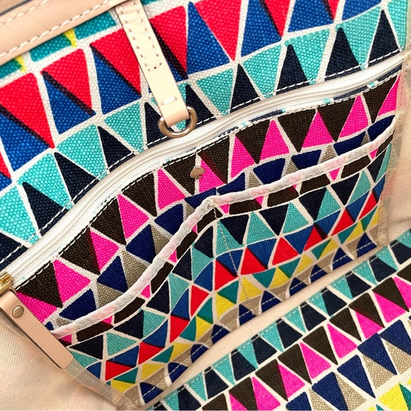 Kate Spade Francis Capri Espadrille Tote Shoulder Summer Bag in Geogeo - Picture 6 of 12